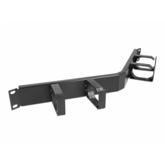 Panneau gestion câbles DeLock 66667 19" 1U 4 crochets métal noir