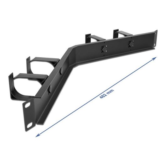 Panneau gestion câbles DeLock 66667 19" 1U 4 crochets métal noir