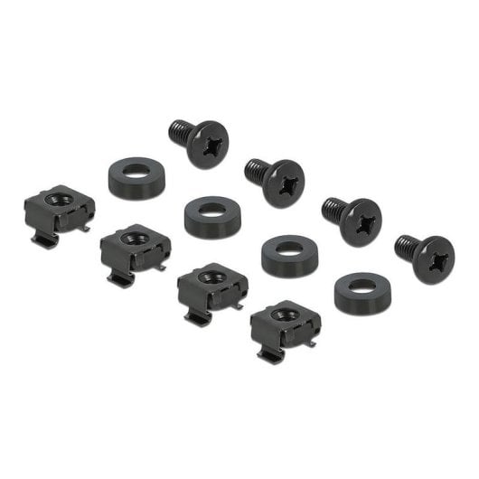 Pannello gestione cavi DeLock 66843 10" 1U Metallo Nero frontalino rimovibile