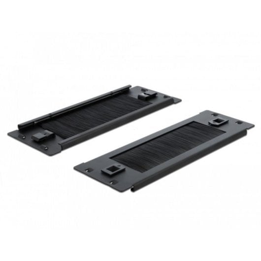 Pannello passacavi Brush DeLock 66345 2U metallo 10" installazione senza attrezzi