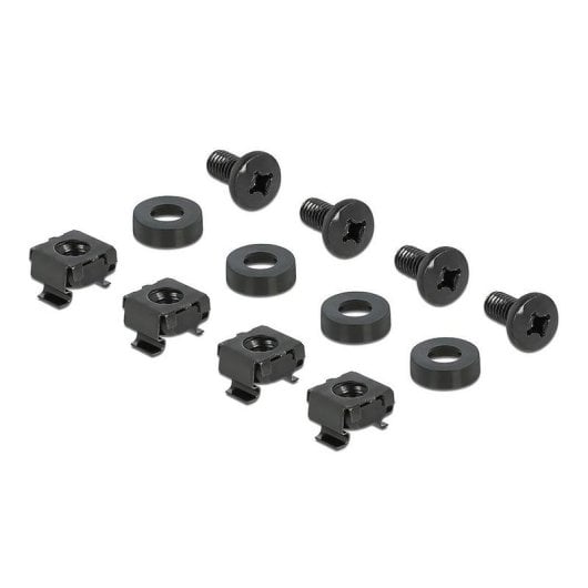 Rack-Blende DeLock 66668 1U Metall schwarz mit vertikalen Lüftungsschlitzen