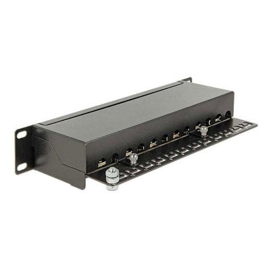 Panneau de brassage DeLock 43297 12 ports RJ-45 Cat.6 1U rack 10" noir