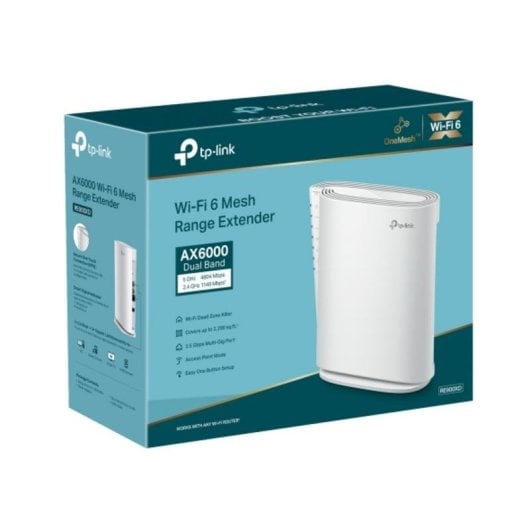 WiFi Mesh TP-Link 1 Nodo 6000 Mbps Cobertura Ampliada com Wi-Fi 6 e 2.5G LAN