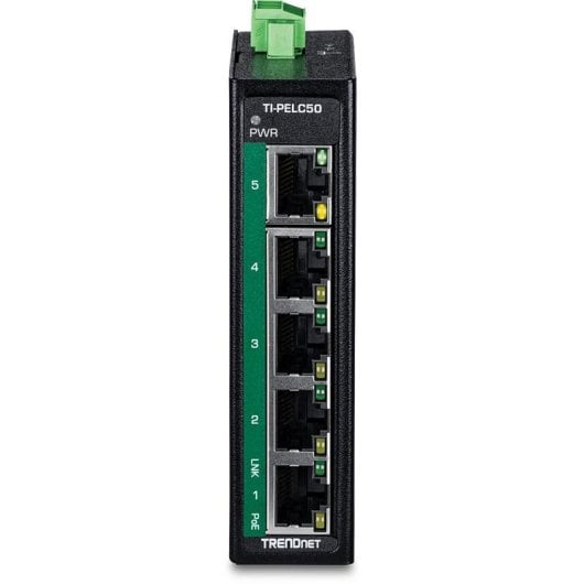 Switch TRENDnet TI-PELC50 5 ports Fast Ethernet PoE+ rackable industriel