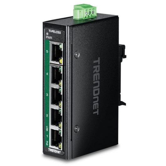 Switch TRENDnet TI-PELC50 5 ports Fast Ethernet PoE+ rackable industriel