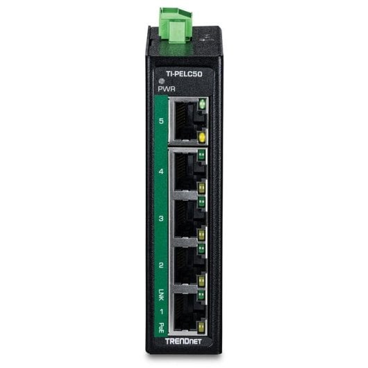Switch TRENDnet TI-PELC50 5 ports Fast Ethernet PoE+ rackable industriel