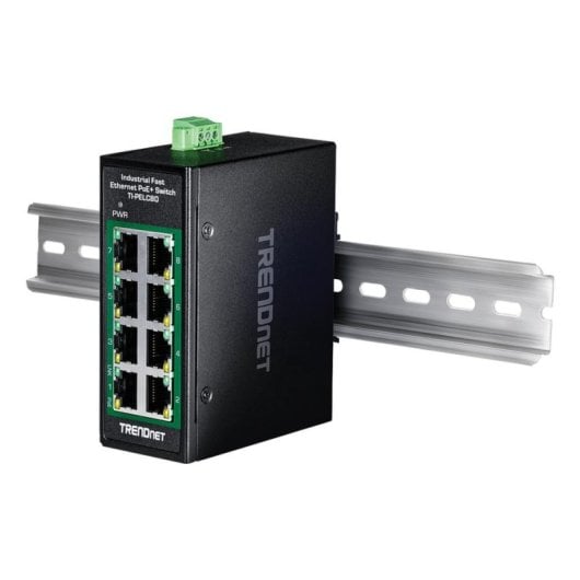 Switch TRENDnet TI-PELC80 8 ports Fast Ethernet PoE+ industriel