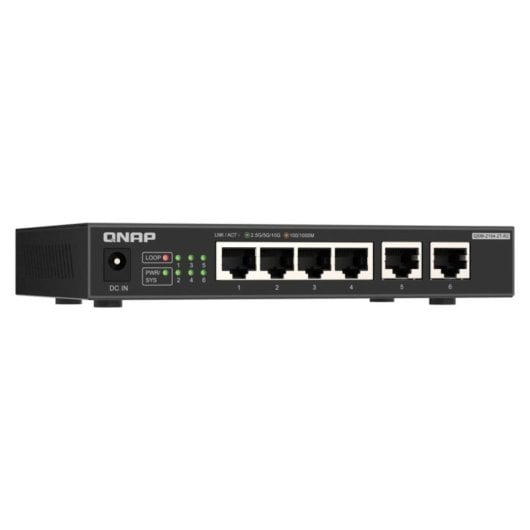 Switch réseau QNAP QSW-2104-2T-R2 6 ports 2,5G/10G sans gestion, silencieux
