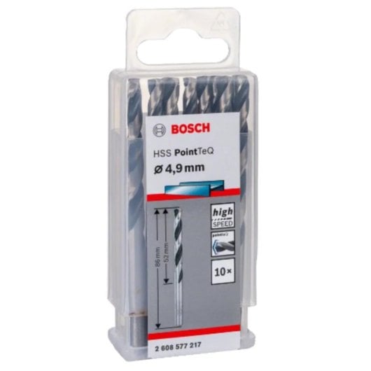 Bohrer BOSCH 2 608 577 217 HSS PointTeQ 4.9 mm Metall 10 Stück Silber