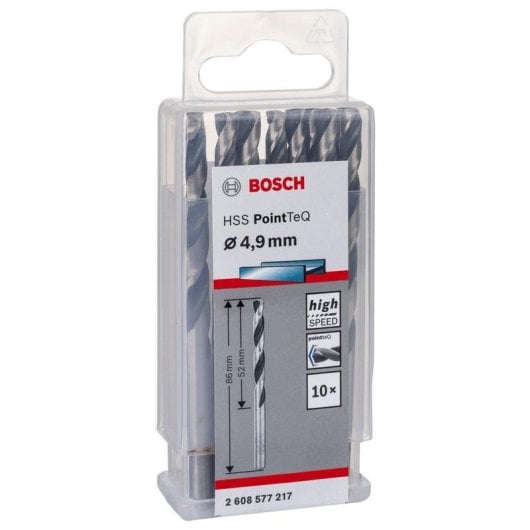Bohrer BOSCH 2 608 577 217 HSS PointTeQ 4.9 mm Metall 10 Stück Silber
