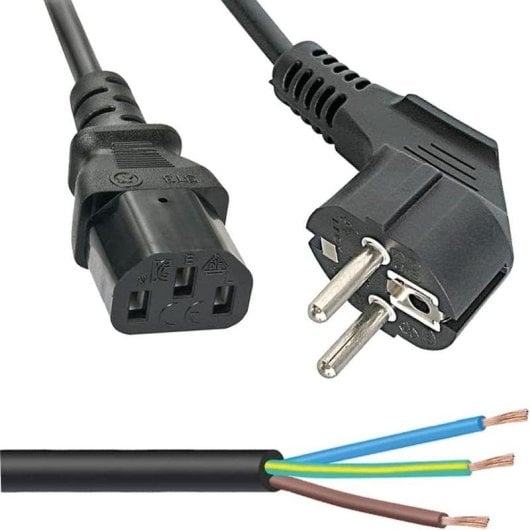 Câble d'alimentation Microconnect PE020410 1 m CEE7/7 vers C13 noir