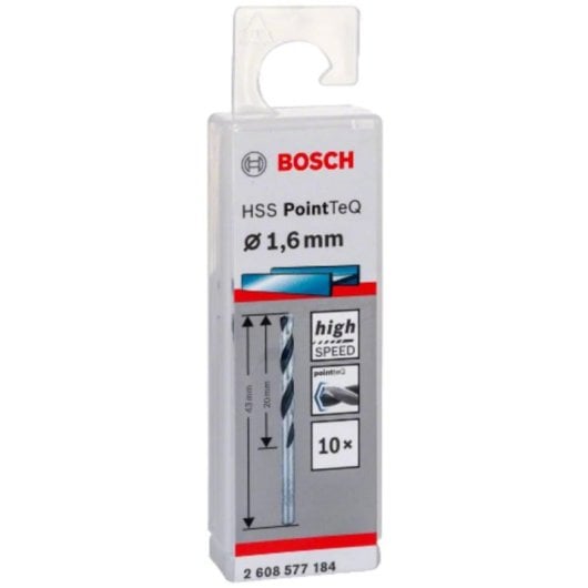 Bohrer Bosch 2 608 577 184 HSS PointTeQ 1,6 mm 10 Stück Metall