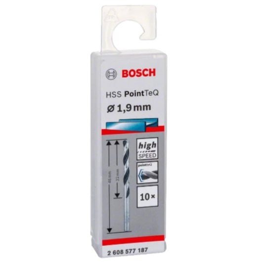 Bohrer Bosch 2608577187 HSS PointTeQ 1,9 mm Metall Silber 10 Stück