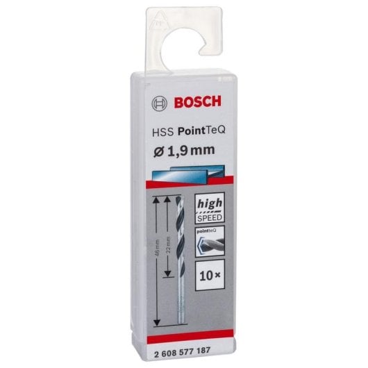 Bohrer Bosch 2608577187 HSS PointTeQ 1,9 mm Metall Silber 10 Stück