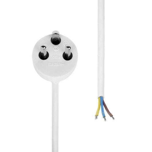 Câble d’alimentation Microconnect MC-PE003EDBW-OE 3 m blanc, connecteurs droits
