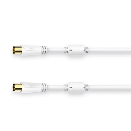 Câble coaxial HAMA 00205249 7,5 m triple blindage blanc connecteurs or