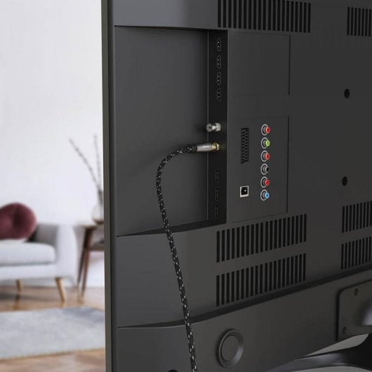 Câble coaxial Hama 00205077 1,5 m F mâle droit or noir gris