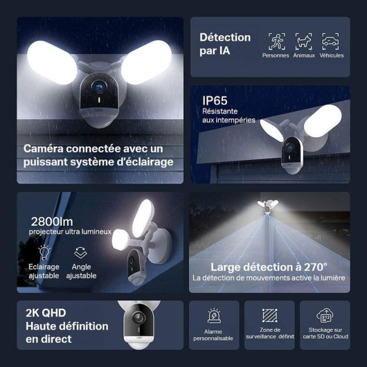 Überwachungskamera TAPO by TP-LINK Tapo C720 2K Nachtsicht Außen KI Audio Bidirektional Sprachsteuerung