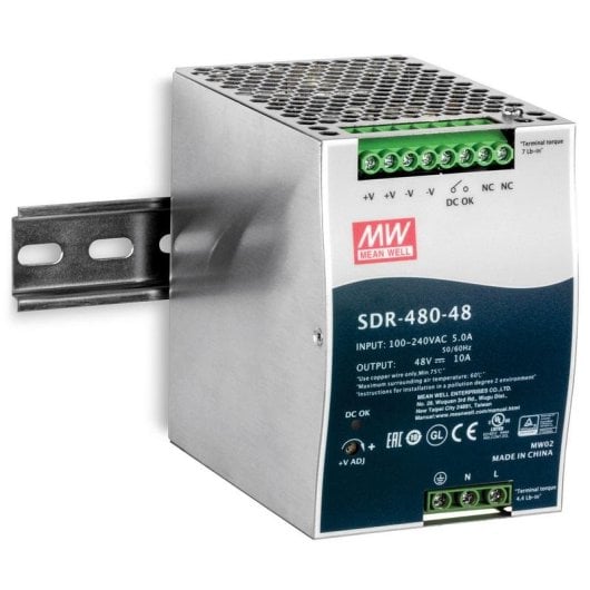 Fonte di Alimentazione TRENDnet TI-S48048 480W con PFC DIN-Rail Protezioni Avanzate