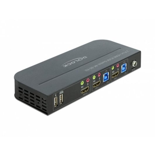 Conmutador KVM DeLock 11481 HDMI 2 Puertos 4K 60 Hz USB 3.0 Audio