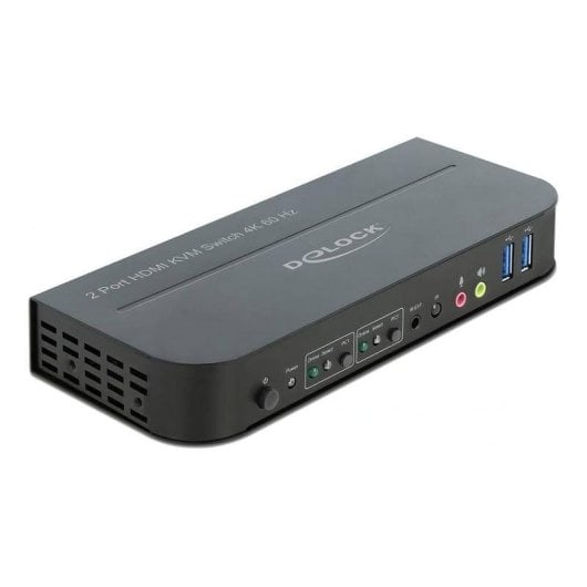 Conmutador KVM DeLock 11481 HDMI 2 Puertos 4K 60 Hz USB 3.0 Audio