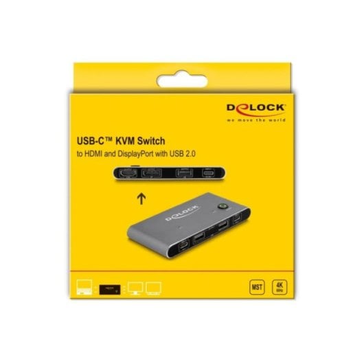 KVM-Switch DeLock 11485 USB-C DP Alt Mode MST HDMI DisplayPort 8K USB 2.0