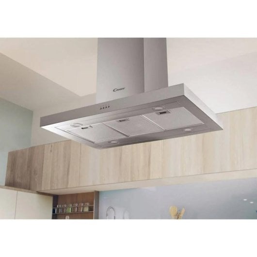 Campana extractora Candy CMBI 970 LX Canalizada 90cm acabamento inox LED