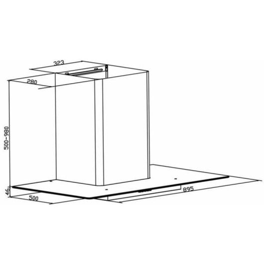 Campana extractora Candy CMBI 970 LX Canalizada 90cm acabamento inox LED