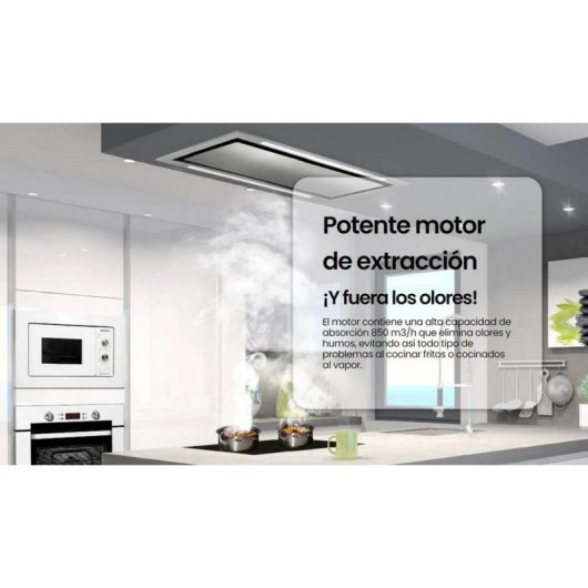 Campana extractora Infiniton CMPY-CL9XA85 Conducción/Recirculación 90cm con control táctil y LED