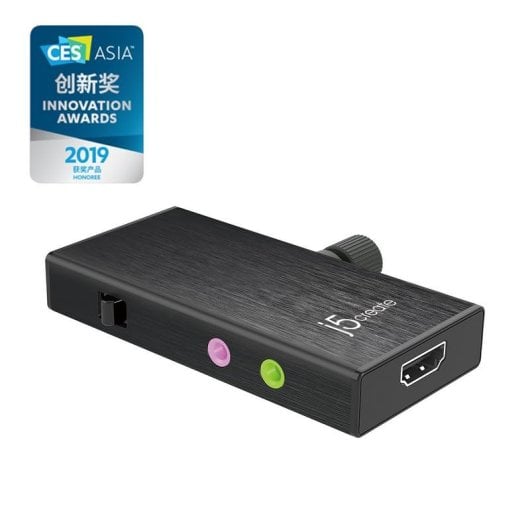 Carte d'acquisition vidéo J5CREATE JVA02-N HDMI vers USB-C Power Delivery 1080p 60fps