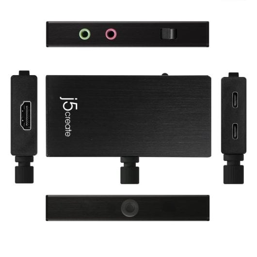 Carte d'acquisition vidéo J5CREATE JVA02-N HDMI vers USB-C Power Delivery 1080p 60fps