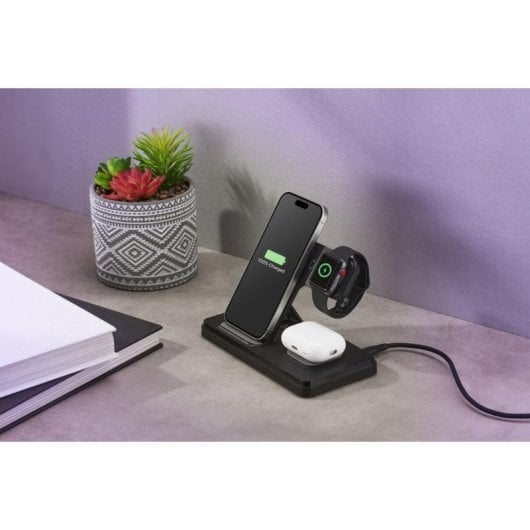 Ladestation Apple Tech Pop 8018080485701 3-in-1 Schwarz USB-C 18W Standfunktion