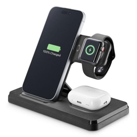 Ladestation Apple Tech Pop 8018080485701 3-in-1 Schwarz USB-C 18W Standfunktion