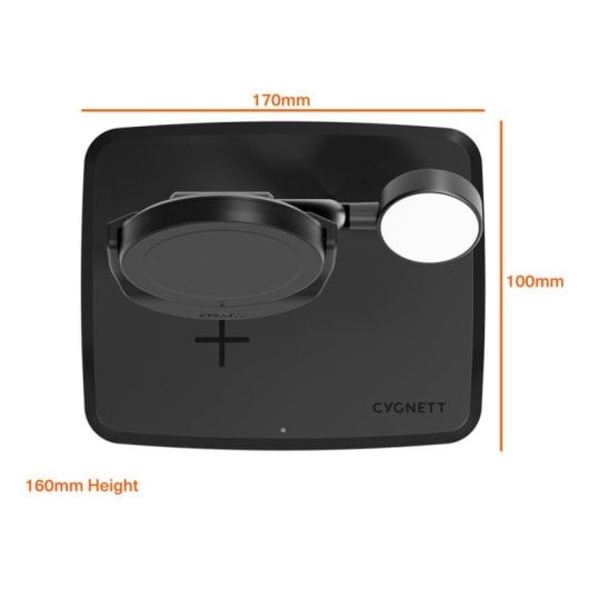 Ladegerät CYGNETT CY5100BUNCP Qi2 3-in-1 Wireless 15W Schwarz USB-C