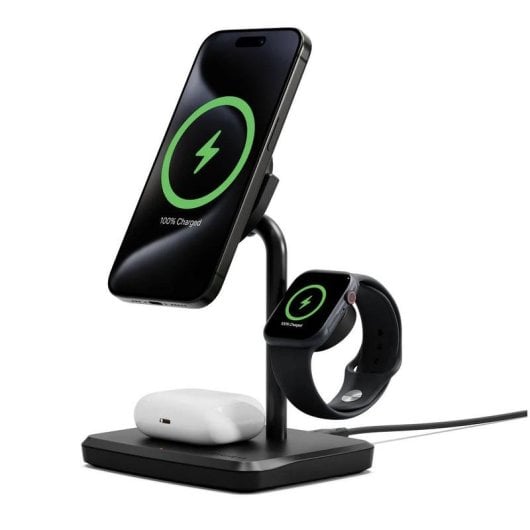 Ladegerät CYGNETT CY5100BUNCP Qi2 3-in-1 Wireless 15W Schwarz USB-C