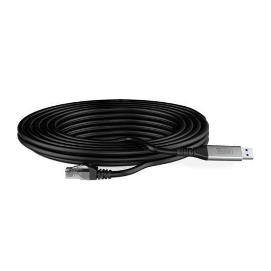 Cabo de Rede Digitus AK-300600-030-S 3m Cat6a S/FTP USB-A Gigabit Preto