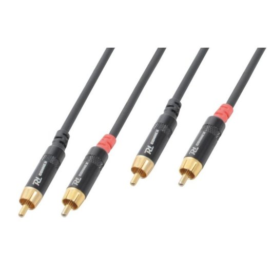 Cabo de Áudio Power Dynamics PD-Connex 177095 2xRCA M 6 m Preto com Blindagem Magnética