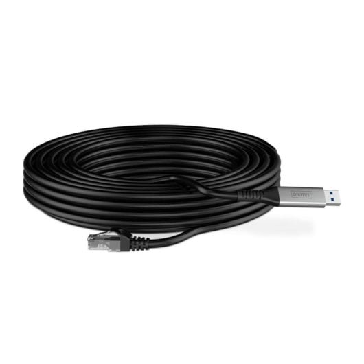 Cable de red DIGITUS AK-300600-100-S 10 m Cat 6A SFTP USB-A RJ45
