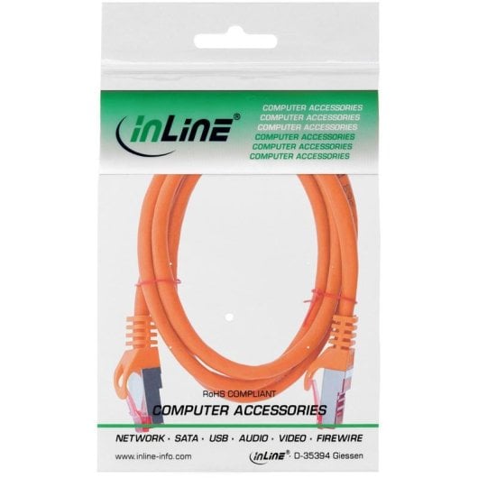 Netzwerkkabel INLINE 76412O 1,5m Cat6 S/FTP RJ-45 Stecker Orange