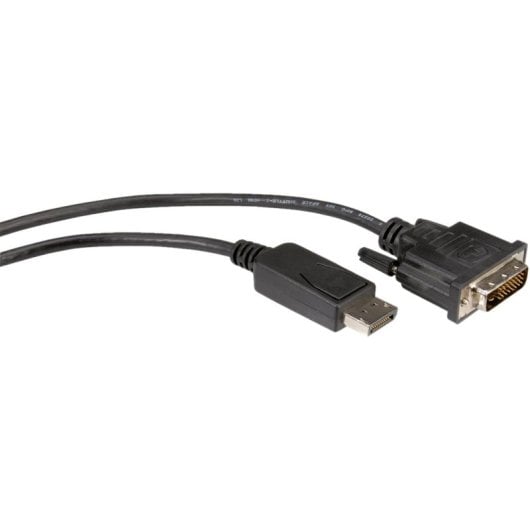 Adaptador de vídeo ROLINE 11.04.5771 DisplayPort a DVI-D 1 m negro