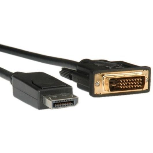 Adaptador de vídeo ROLINE 11.04.5771 DisplayPort a DVI-D 1 m negro