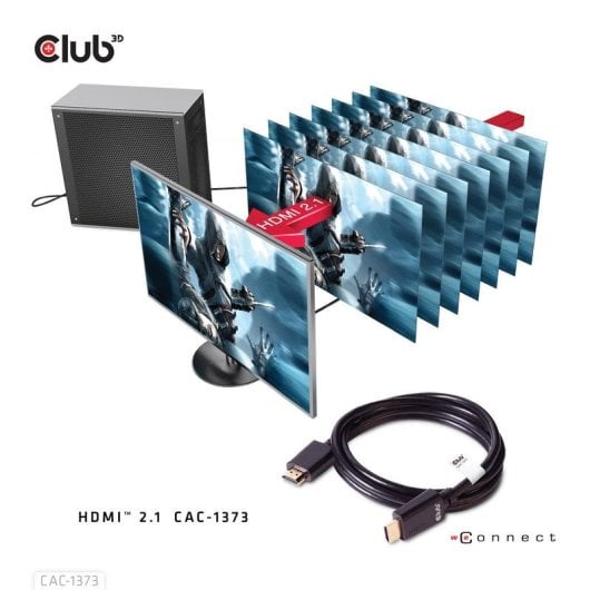 Câble HDMI Club 3D CAC-1373 Ultra Haute Vitesse 3 m 48 Gbit/s HDR 2.1