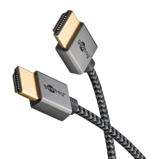 Cabo HDMI Goobay 75752 1m Alta Velocidade 18 Gbit/s 4K HDR Cinzento