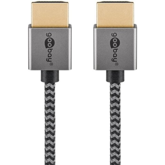 Cabo HDMI Goobay 75752 1m Alta Velocidade 18 Gbit/s 4K HDR Cinzento