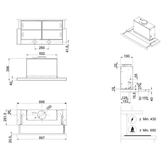Campana extractora SMEG KSET999XE Conducción 90cm acero inoxidable silenciosa