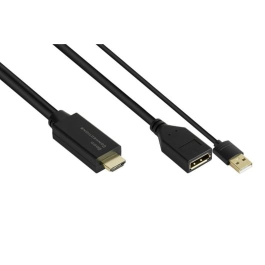 Adaptateur vidéo Alcasa HDMI-AD22 0,3 m HDMI à DisplayPort Noir