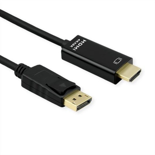 Adapterkabel ROLINE 11.04.5996-10 2m DisplayPort HDMI 4K 60Hz Schwarz