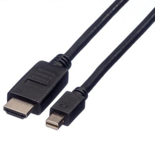 Adaptador de cable de vídeo Roline 11.04.5791 Mini DisplayPort a HDMI 2 m negro
