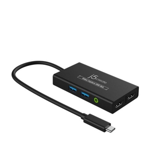 Capturateur vidéo J5CREATE JVA01-N USB-C double HDMI 4K 2xUSB 1080p 30Hz
