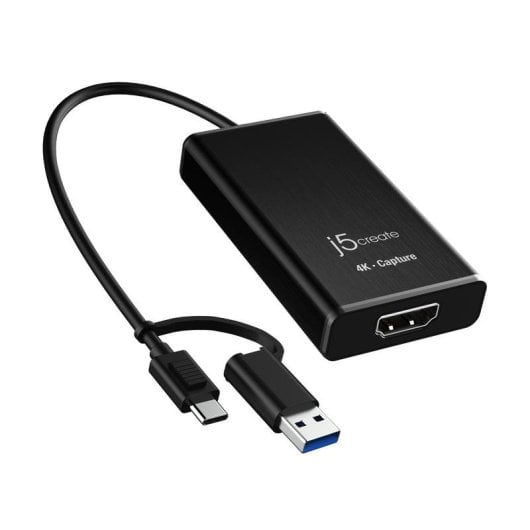 Capture vidéo J5CREATE JVA11-N HDMI 4K USB 3.2 Type-C compacte noir